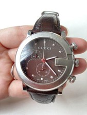 Gucci 101M Chronograph Watch Flower Design Diamond 9p for Gucci 101M Chronograph Watch Flower Design Diamond 9p for