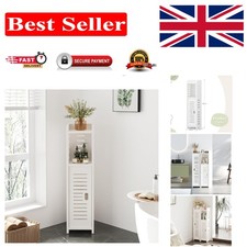 Elegant 4-Tier Slim Storage Cabinet - Waterproof White Cabinet for Any Room