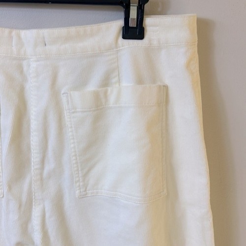 NWT Eileen Fisher cream Organic Cotton Stretch Corduroy Wide-Leg Pant, MP - Picture 9 of 13