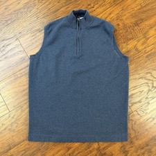 Peter Millar Sweater Men M Blue Gilet Vest 1/...