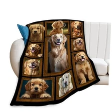 Blanket Dog Throw Blanket, Dog Pet Gifts Blankets 50"x40" Golden Retriever