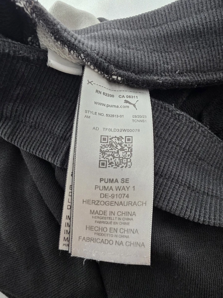 Calça de moletom casual PUMA Youth Girls tamanho 5 preto/branco - Imagem 4 de 4