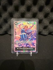 One Piece Mr.2.Bon.Kurei (Bentham) Alt Art OP14-091 The Azure Sea's Seven Foil