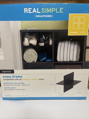 Real Simple Solutions Espresso Cross Frame Storage System