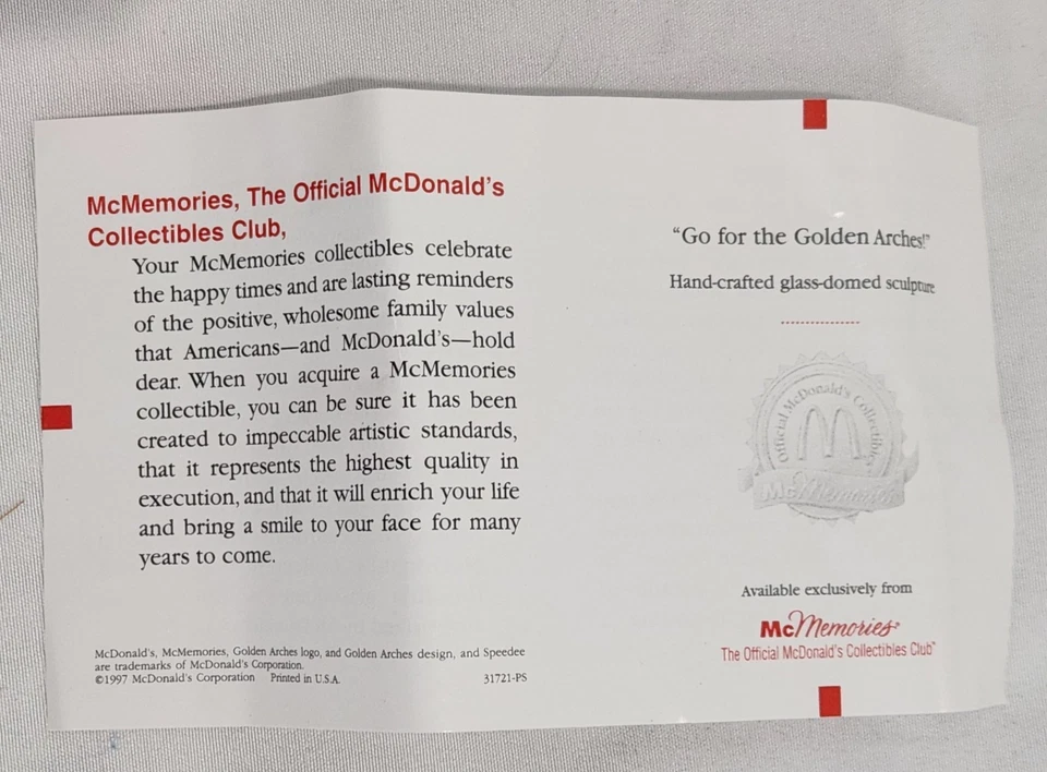 NIB Ertl Collectibles McDonald’s 53 Ford Die-Cast Bank Numbered with Key A0750 - Image 4 of 4