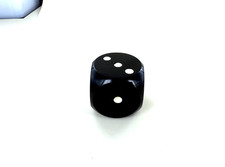 DDR Spielwürfel Kunststoff Schwarz 3,2 cm