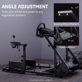 Hottoby Racing Simulator Cockpit Adjustable Wheel Stand Fits Logitech G920 G923