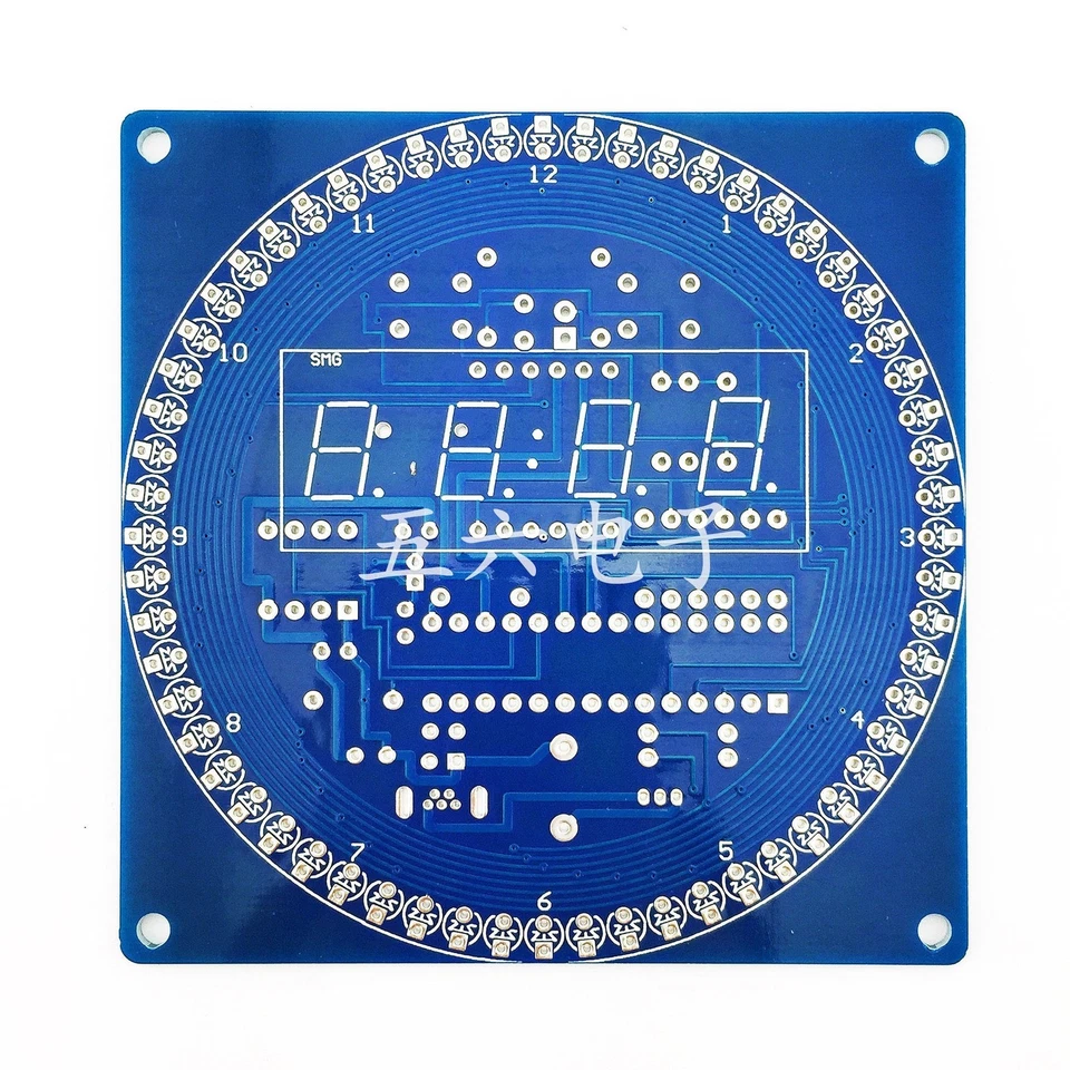 Kit Orologio Digitale LED Rotante Fai da Te con Sveglia Temperatura e Sei Modali - Immagine 3 di 4