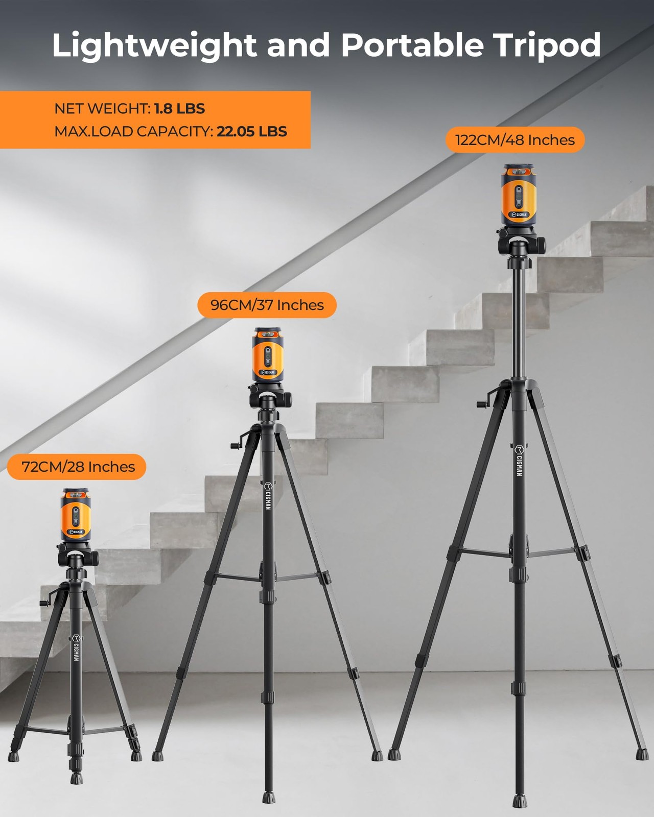 360° Laser Level with Tripod, Green Leveling Cross Line Laser, 100Ft Laser To...