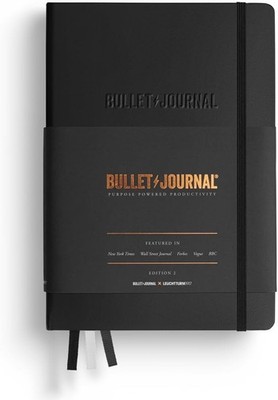 Leuchtturm1917 Bullet Journal Medium A5 Hardcover Notizbuch - Schwarz - 2. Auflage