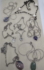 925 Sterling Silver Jewelry Set – 7 Chains with Pendants