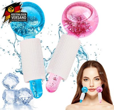 2 Stke Ice Globes Gesicht, Ice Roller Gesicht Kühlkugeln Set Für Augen & Nacken,