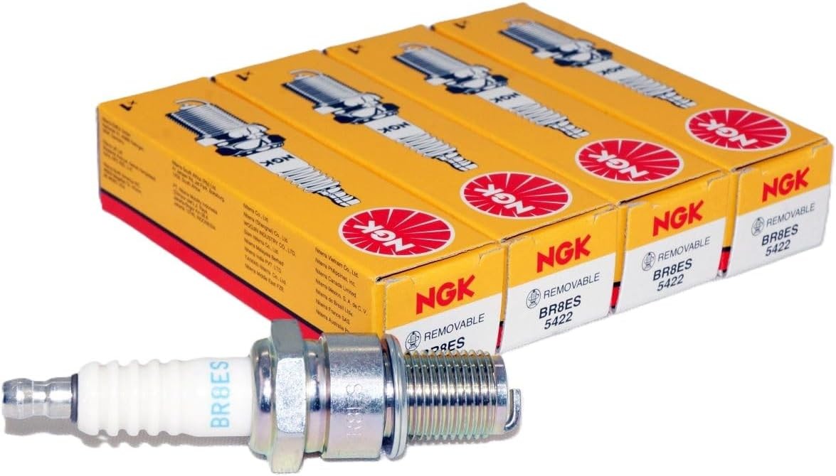 NGK 5422-4PK BR8ES Standard Spark Plug, Box of 4 Pack 4 