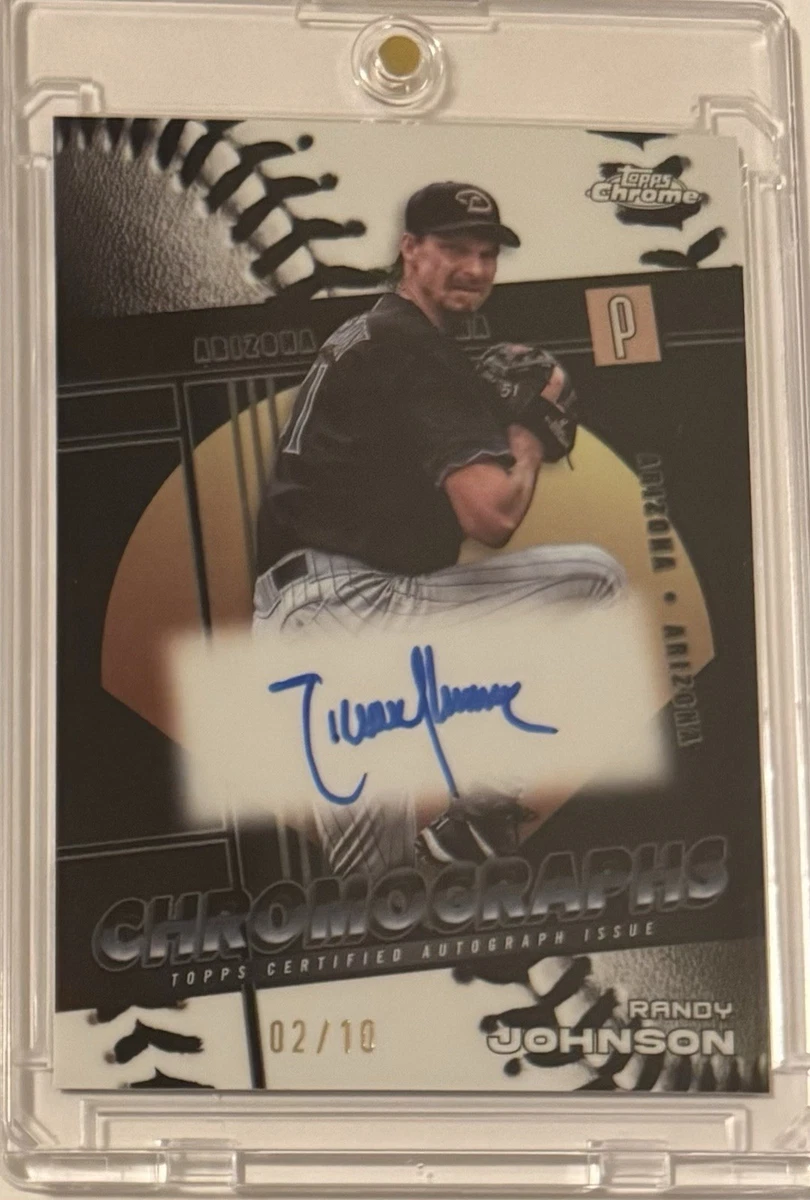 Topps Randy Johnson Baseball Autographed Sports Trading Cards