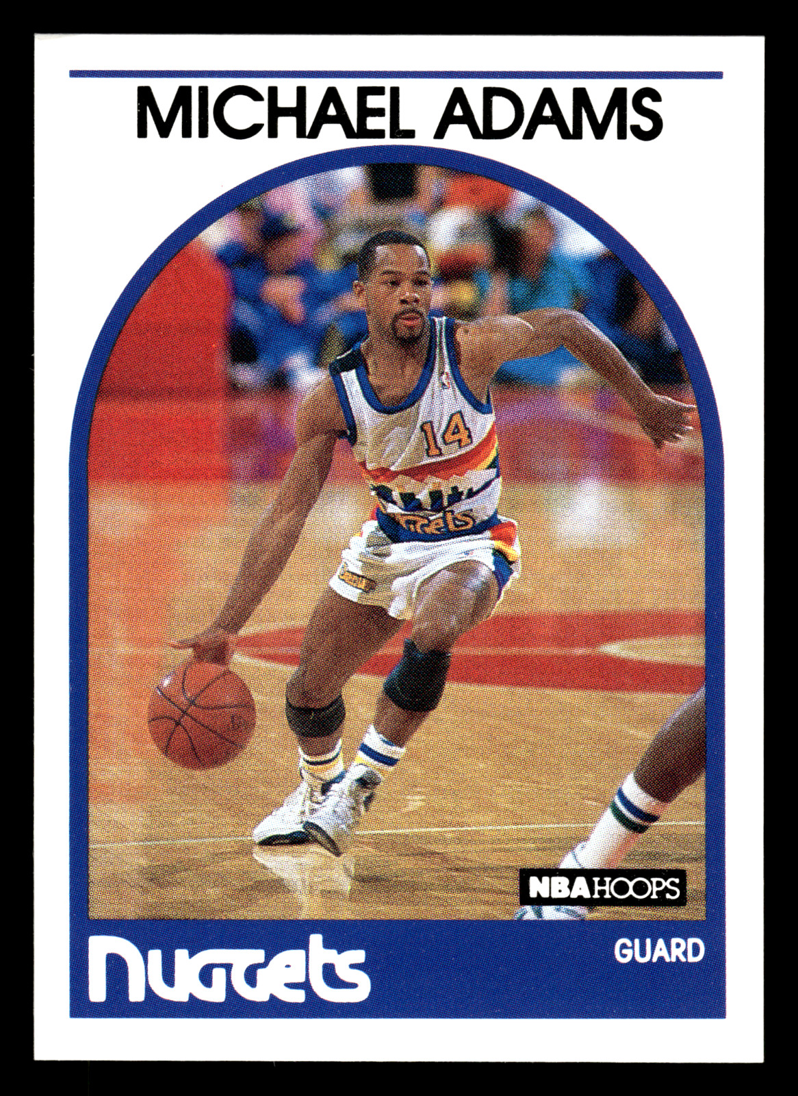 Michael Adams 1989-90 Hoops #52 Denver Nuggets NBA Basketball Card