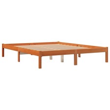 Bed Frame Bedroom Wooden Bed Base Mattress Foundation Solid Pinewood vidaXL