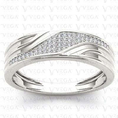1.4Ct Round Lab Created HPHT Diamond Men's Engagement Band 950 Pt Solid Platinum