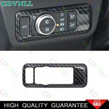 Cubierta de control de interruptor de faros de fibra de carbono ABS para Ford Escape 2020-2025