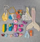 Vintage Barbie Clothes Lot Swimsuit Bikini Cover Up Mermaid Tail 1970's - 1990's