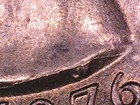 1976 D Bicentennial Quarter Error Coin Die Break Obverse Die Crack Reverse — photo 3