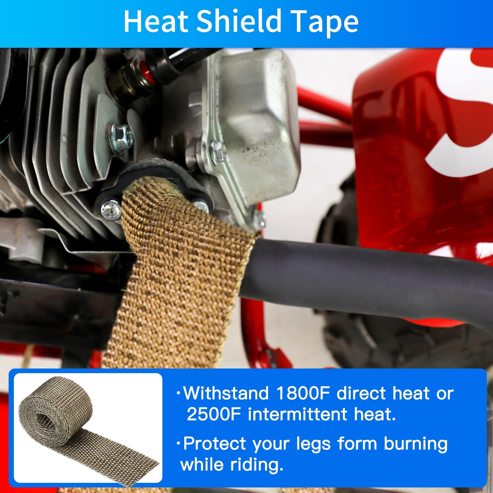 YOXUFA 212cc Exhaust Pipe Header Replacement for Predator 212cc 196cc 224cc 6...