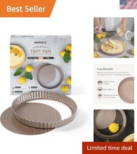 Crostata Padella Antiaderente 9 Pollici Fondo Rimovibile Torta Quiche Scanalata Traforata