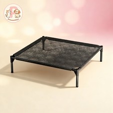 XL Raised Dog Cot Breathable Mesh Non-Slip Metal Frame Portable Pet Bed