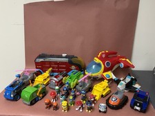 Paw Patrol Lot Of 13 Vehicles, Helicopters, Boats  14 Figures