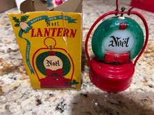 Very Rare Vintage 50's "NOEL WREATH" XMAS BATTERY LANTERN Japan NM In Orig BOX!
