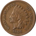 1866 Indian Cent Choice VF/XF Superb Eye Appeal Nice Strike