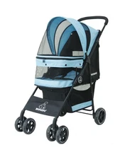 ROODO 4 Wheel Dog Cat Pet Stroller Best Lightweight Foldable Compac... Fast Ship