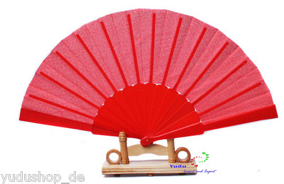 100 St. Bedruckte Handfächer | Kunststoff | 23x42cm In Geöffnetem - Foto 8