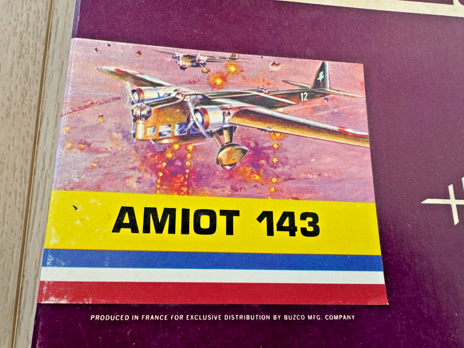 Vintage BUZCO Heller Amiot 143 1:72 Scale Model Original Box, Sealed Bag, Decals