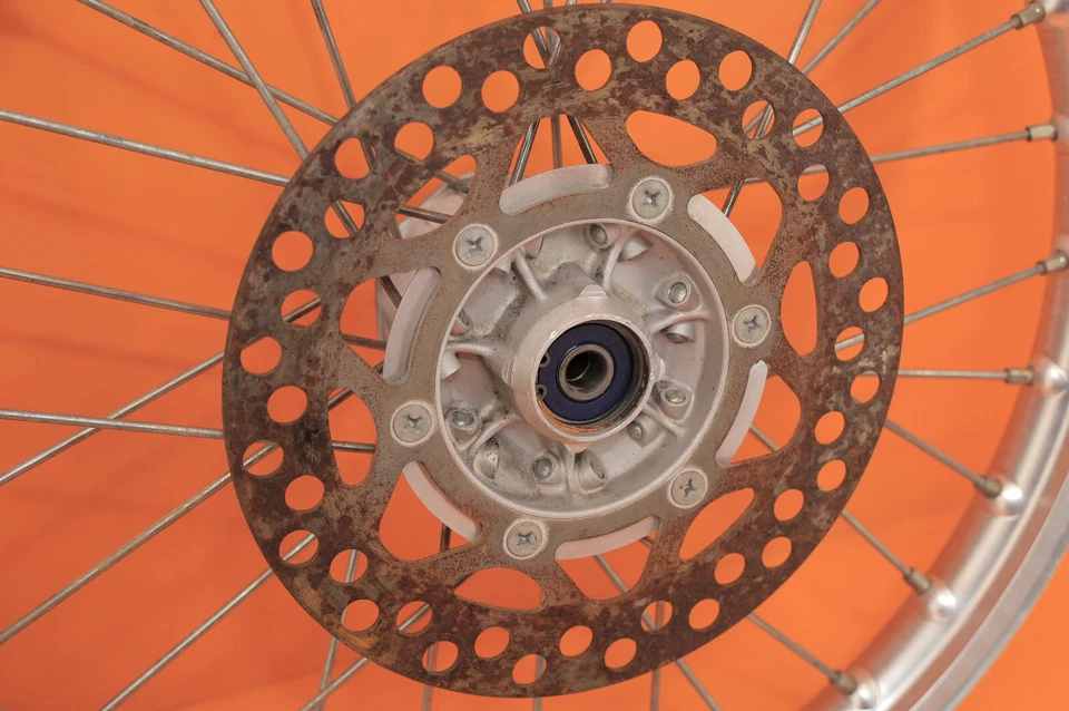 90-97 KX80 KX 80 1992 OEM Juego de ruedas delanteras traseras buje llanta radios rotor central 14/17 Foto 4 de 4