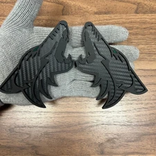 Coyote Badges Emblem Green Eye Premium Matte, 2 Badges, Fender Angry Agressive