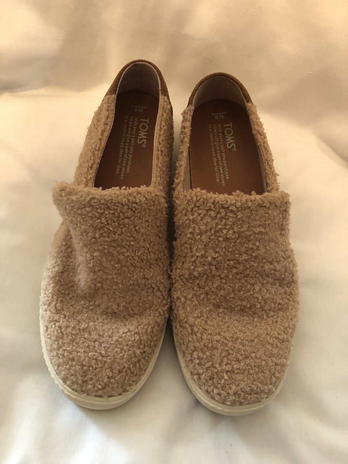 shearling slip ons