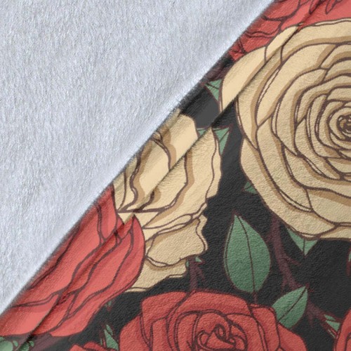 Camellia Pattern Print Design CM01 Fleece Blanket - Bild 5 von 10