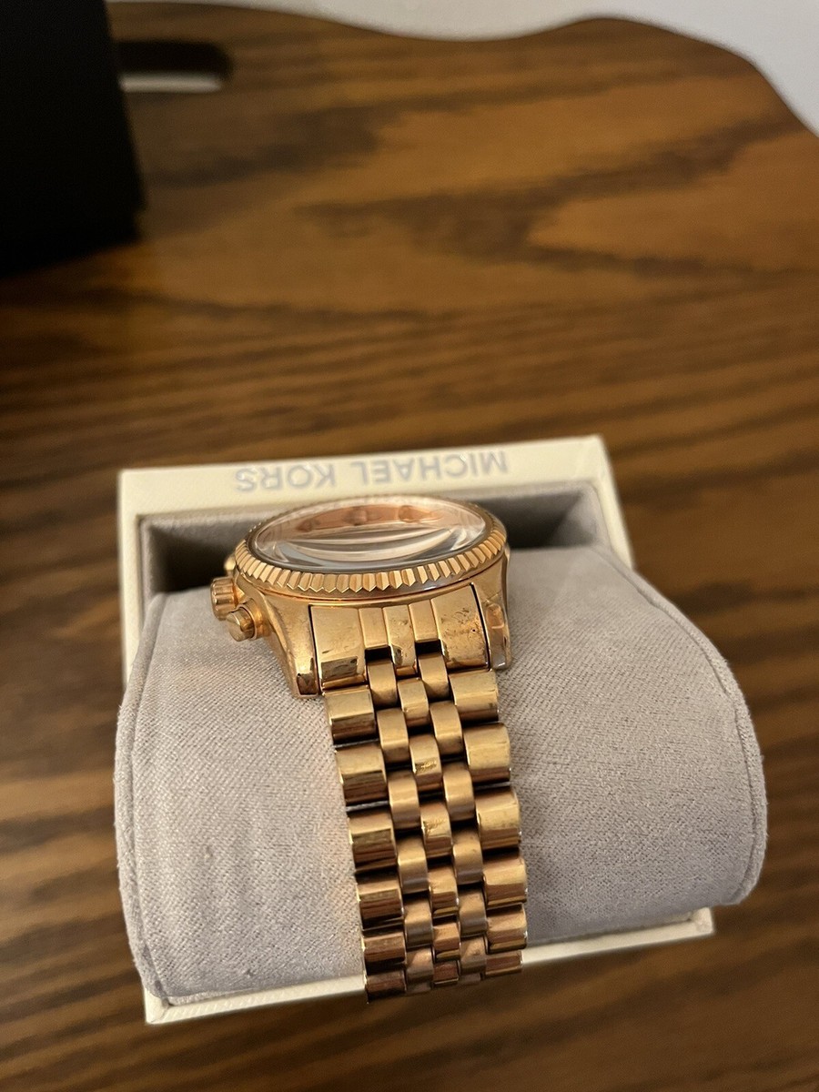 MICHAEL KORS Womens MK5569 'Lexington' Rose Gold Tone 26mm Watch