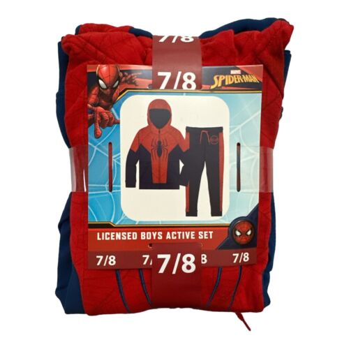 Marvel Spider-Man Boy's 2 Piece Full Zip Hoodie & Jogger Active Set (2T) - Picture 1 of 2