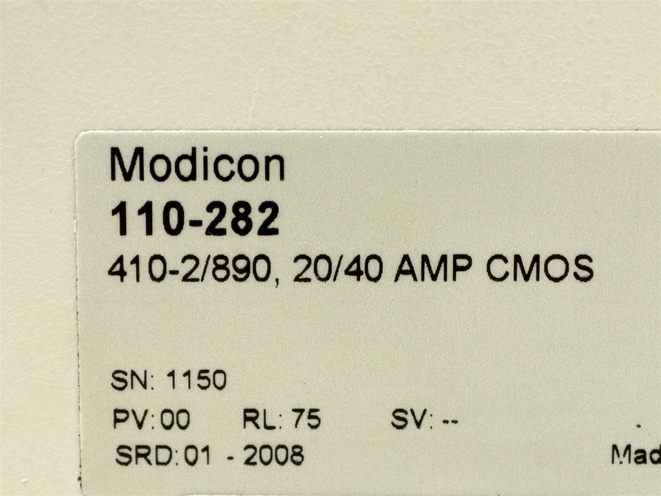 Modicon 410 Brushless Servo Positioning Unit 110-282 - Image 4 of 4