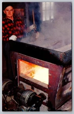 Maple Syrup Sap Evaporator Processing Filtering Preparing Postcard L2