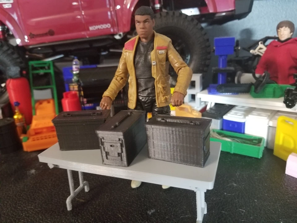 RC 1/10 Scale Black Ammo Can Box Bullet Rock Crawler Truck Miniature Accessories - Image 3 of 4