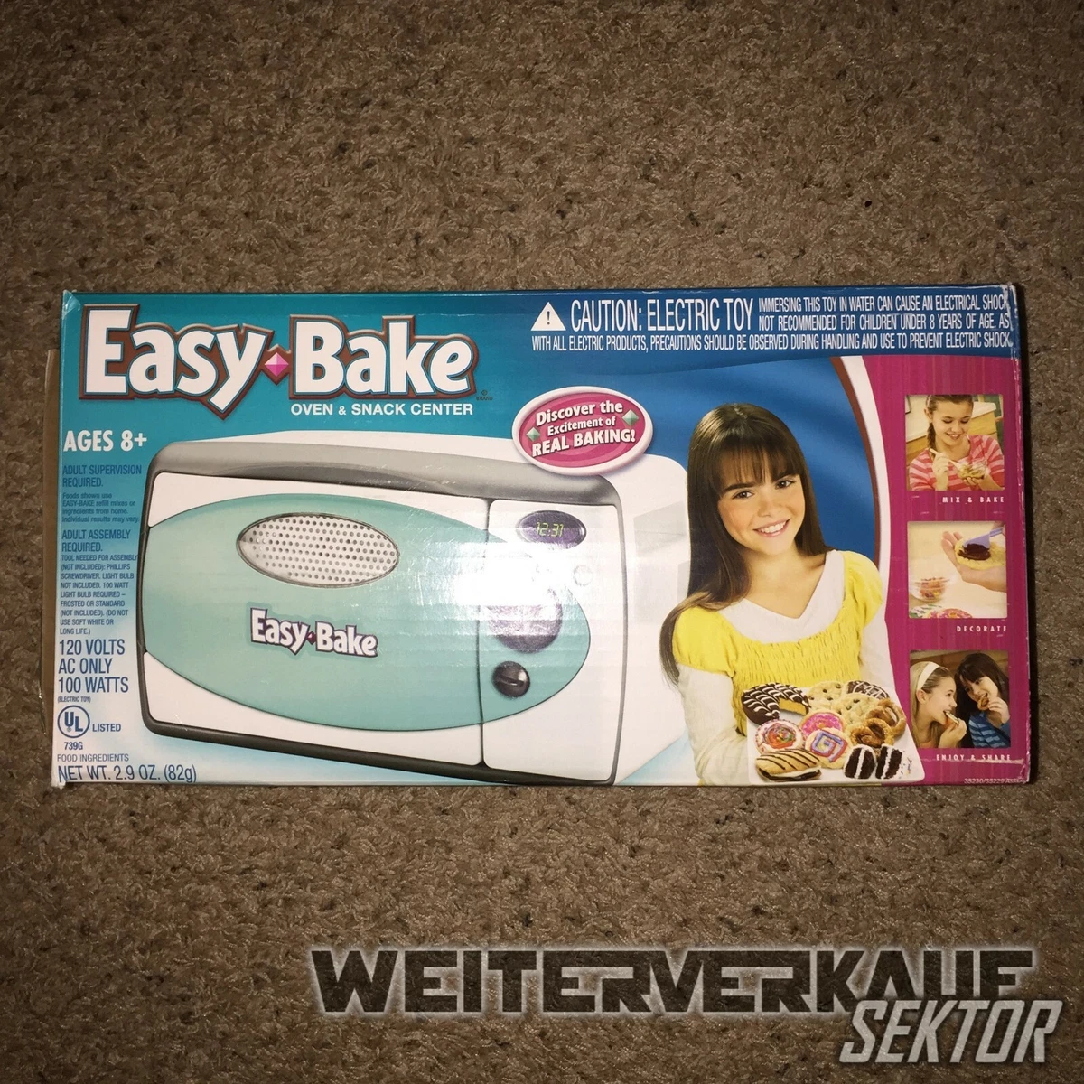 EASY BAKE OVEN & Snack Center Teal Model #35230 Hasbro w/ Accessories  $18.00 - PicClick