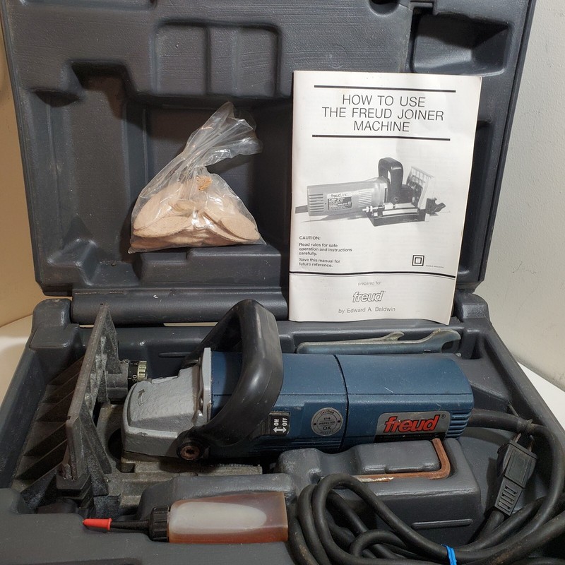 Freud JS100A Electric 4" Joiner Machine Biscuit Joiner w/Case & Biscuits - WORKS