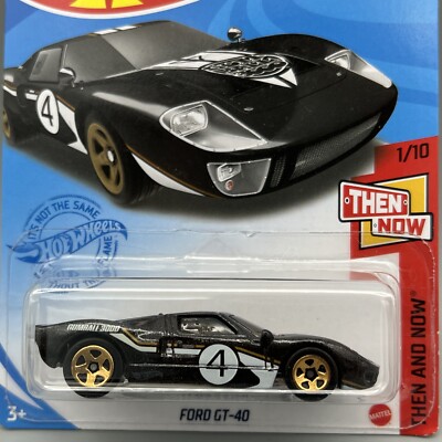 Hot Wheels Gum ball Ford GT-40 Black 1/10 Then And Now Read