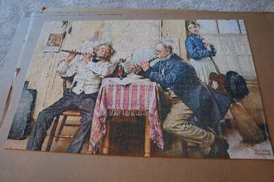 BUFFALO GAMES NORMAN ROCKWELL "THE LOVE SONG" 1000 PC PUZZLE USED ...