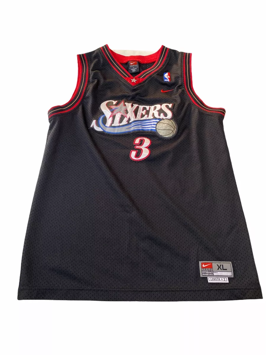 Preowned Nike Vintage Nba #3 Allen Iverson Philadelphia 76ers Jersey Youth R1