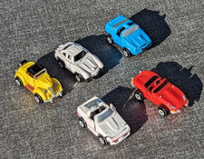 LOT of 5 Galoob Micro Machines 1988 Jaguar Mercedes Corvette Camaro Roadmaster
