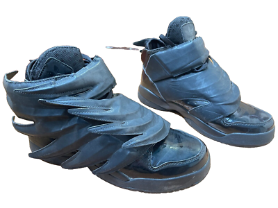 Adidas Jeremy Scott Wings 3.0 Black Dark Knight Batman Sneakers 