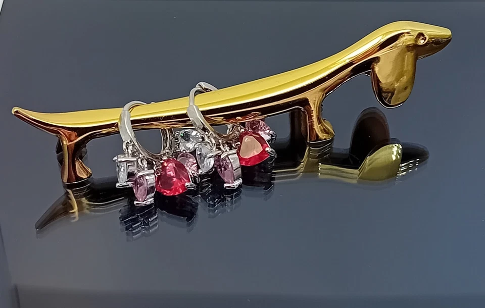 18K White Gold Filled Stunning Italian Petite Tourmaline 18ct GF Earrings 25mm - Image 3 of 4